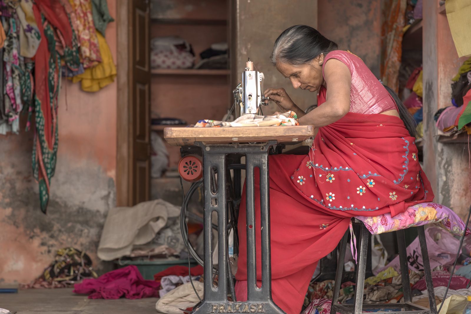 Seamstress at Work, Rajasthan