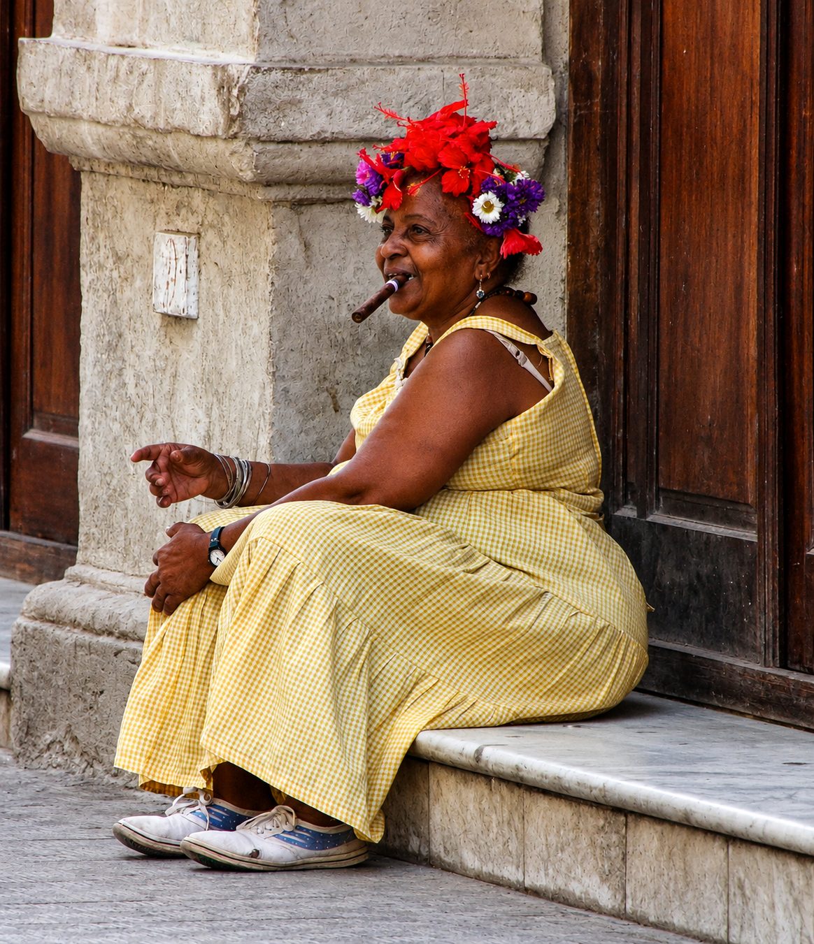 Cigar and flowers, Havana, Cuba
