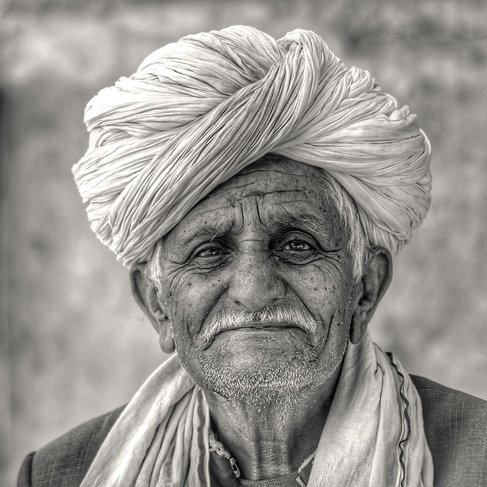 Elder in White Turban, Rajasthan