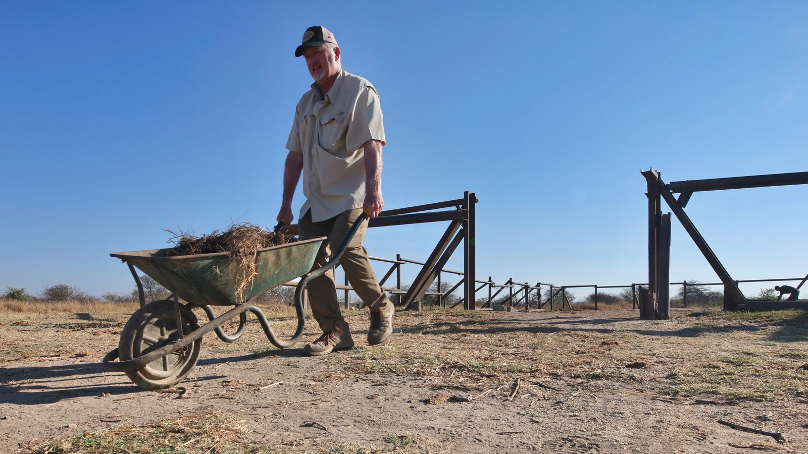 Elephant boma: the barrow run, Zimbabwe